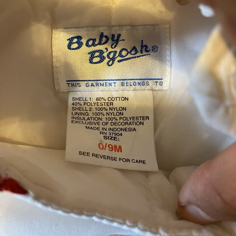 VTG OshKosh Baby B’gosh Unisex Baby Snow Suit Outerwear 0/9M Bear Embroidery - Picture 5 of 6